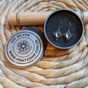 NWT - PIRATESHIP Grey Domed Dangle Earrings